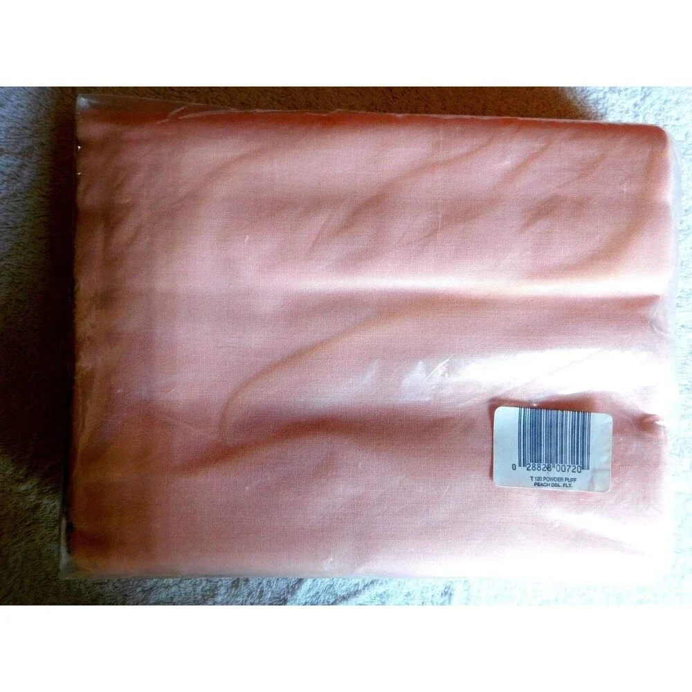 Full Size Flat Powder Puff Peach Sheet No Iron Easy Tastemaker by Stevens